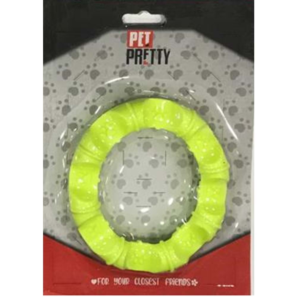 Pet Pretty Pati Desenli Halka Köpek Oyuncağı