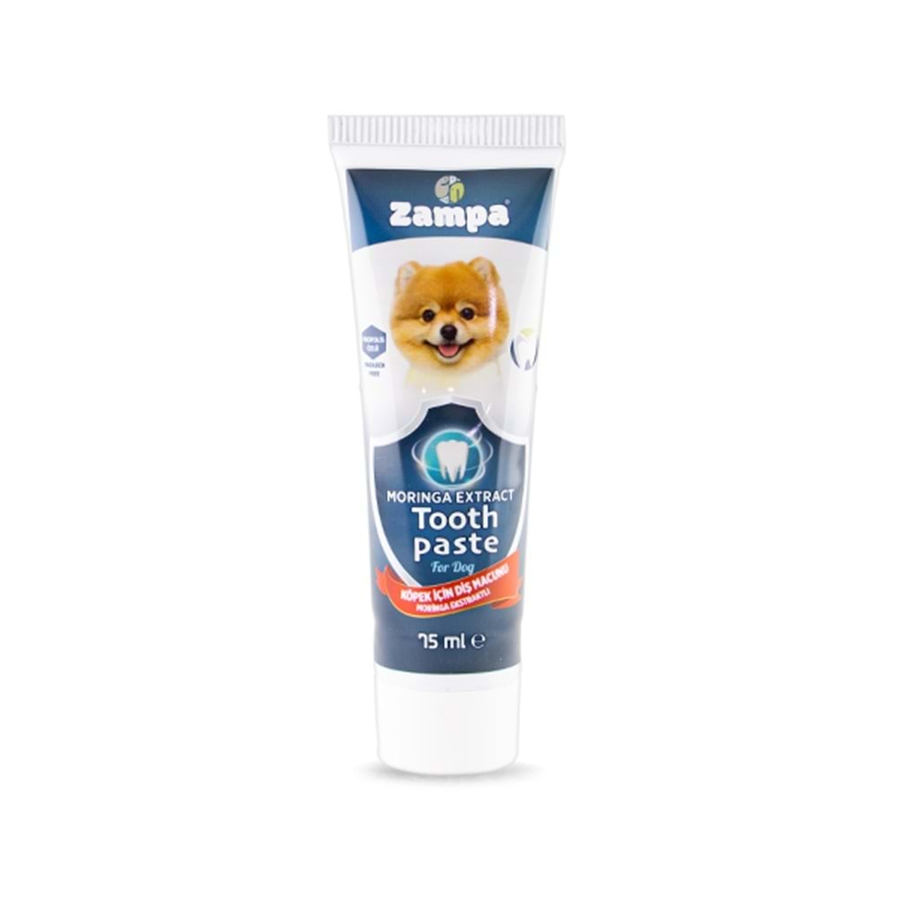 Zampa Köpek İçin Moringa Özlü Nane Aromalı Doğal Diş Macunu 75 Ml