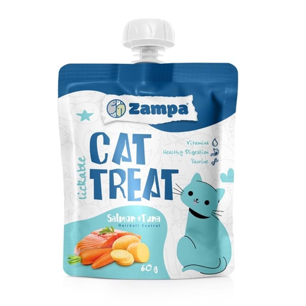 Zampa Puding Kedi Ödülü - Somon & Ton Balıklı - 60G