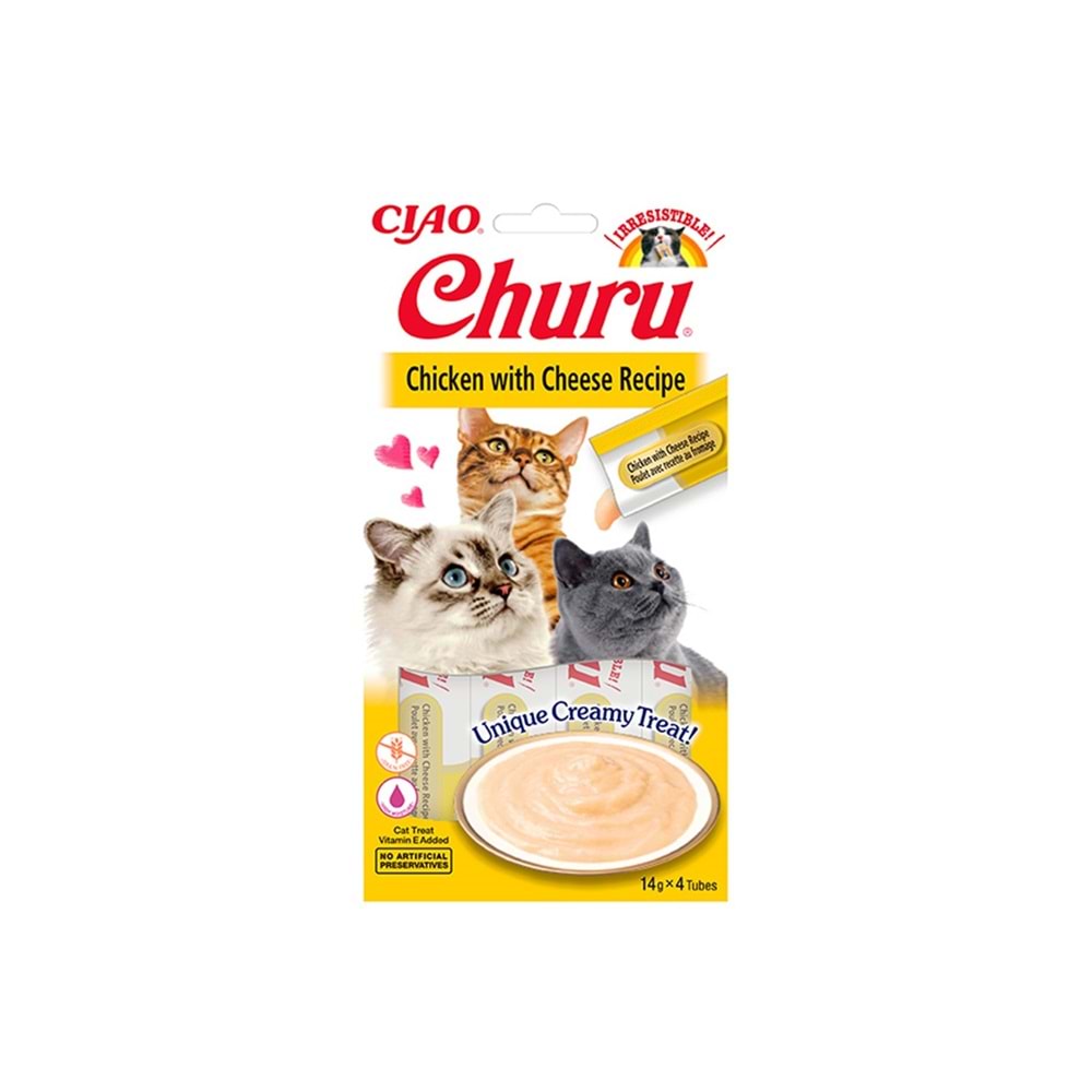 Churu Cream Tavuklu ve Peynirli Kedi Ödül Kreması 4x14 GR.